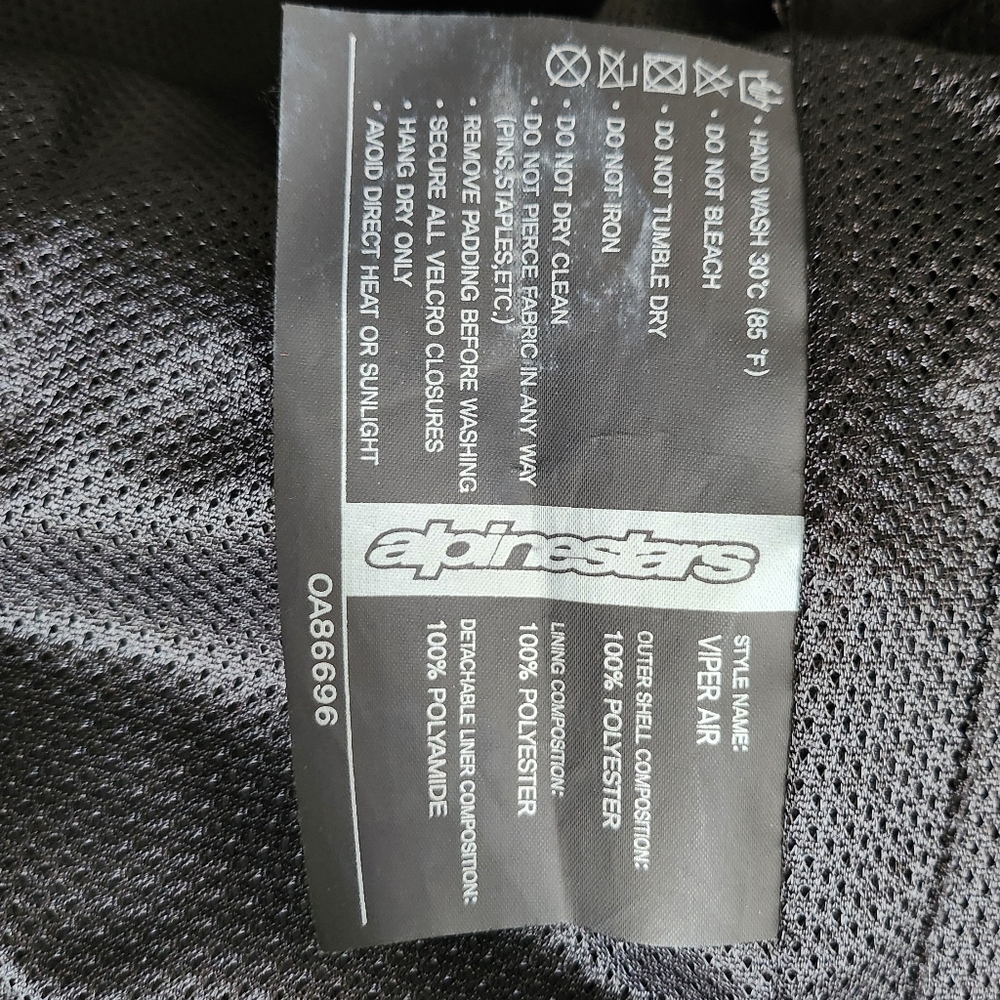 Alpinestars lightweight riding jacket - Picture 3 of 4